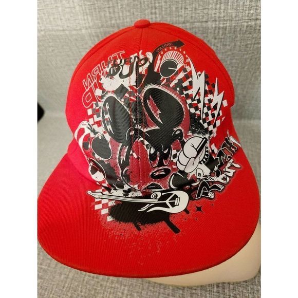 Disney Mickey Mouse Hat Cap Authentic Original Turn It Up & Rock Out WILD! Red - Picture 2 of 8